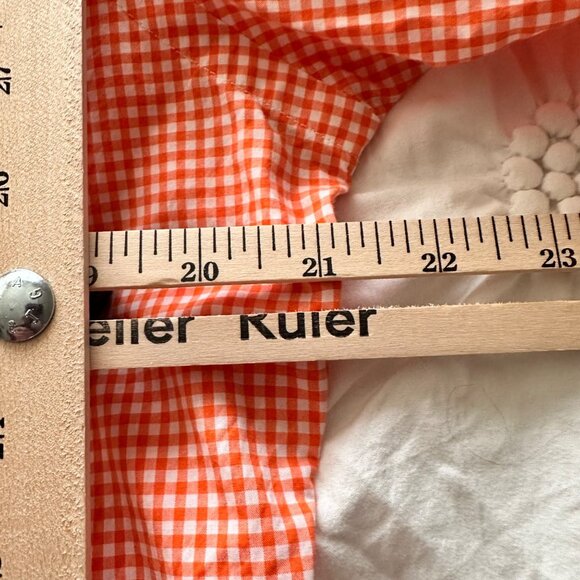 Ralph Lauren Mens Classic Fit Orange Gingham Button-Down Shirt M Preppy Academia - Picture 7 of 12